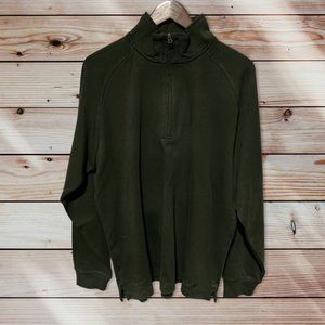 Cabela's Knit 1/4 Zip Pullover Green Large
